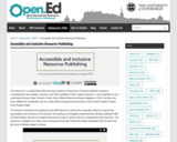 Accessible and Inclusive Resource Publishing – Open.Ed