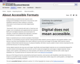 About Accessible Formats