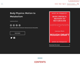 Body Physics: Motion to Metabolism