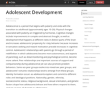 Adolescent Development