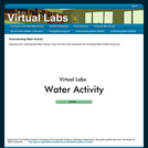 Virtual Labs: Understanding Water Activity