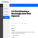 2.G Partitioning a Rectangle into Unit Squares