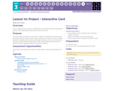 CS Discoveries 2019-2020: Interactive Animations and Games Lesson 3.14: Project - Interactive Card