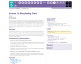 CS Discoveries 2019-2020: Data and Society Lesson 5.11: Structuring Data