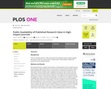 Public Availability of Published Research Data in High-Impact Journals