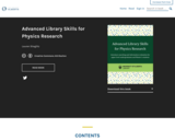 Advanced Library Skills for Physics Research