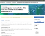 Annotating your own variation data with the Ensembl Variant Effect Predictor (VEP)