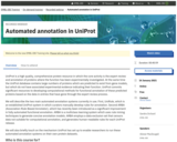 Automated annotation in UniProt
