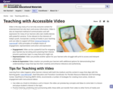 Teaching with Accessible Video