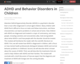 ADHD and Behavior Disorders in Children