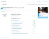 ASCCC ECE 200 Observation and Assessment  Canvas Shell