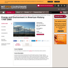 Energy and Environment in American History: 1705-2005